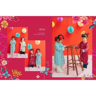 Áo dài Tứ Linh mẹ và bé