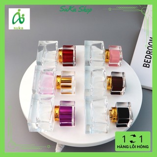 Vỏ lọ chiết, lưu trữ nước hoa thủy tinh dung tích 30ml nắp chữ nhật SK