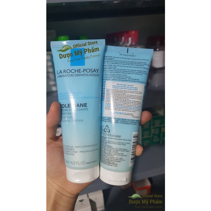 SỮA RỬA MẶT TẠO BỌT TOLERIANE PURIFYING FOAMING CREAM DÀNH CHO DA HỖN HỢP VÀ DA DẦU QUÁ NHẠY CẢM 15ml - 75ml
