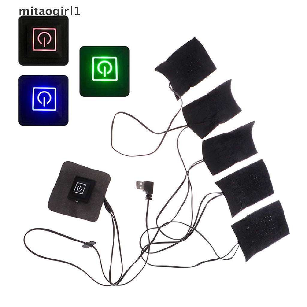 Set 5 Tấm Đệm Sưởi Ấm Bằng Điện Cổng USB DIY Cho Mùa Đông