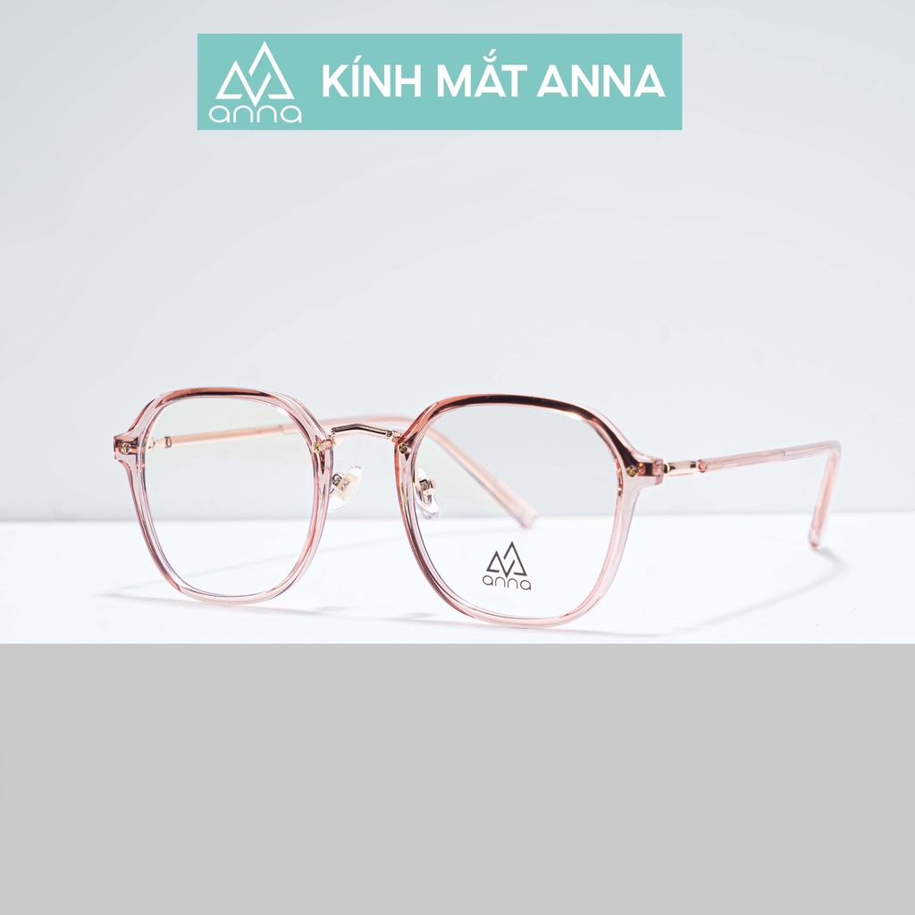 Gọng kính mắt thời trang ANNA nam nữ dáng tròn chất liệu kim loại cao cấp 420CN001