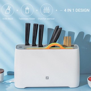 Máy sấy Tiệt Trùng Dao Thớt Đũa khử khuẩn bằng tia UVC thông minh FIVE - Kết nối App - Màn hình Led - Bản nâng cấp 2023