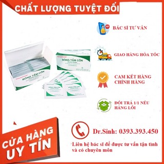 [ HÀNG CHUẨN CÔNG TY] Bông tẩm cồn ALCOHOL SWABS TANAPHAR 70 độ hộp 100 miếng