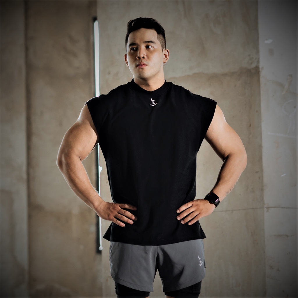 Áo Tank Gym Thể Thao, áo ba lỗ xẻ vai OVERSIZE GTA