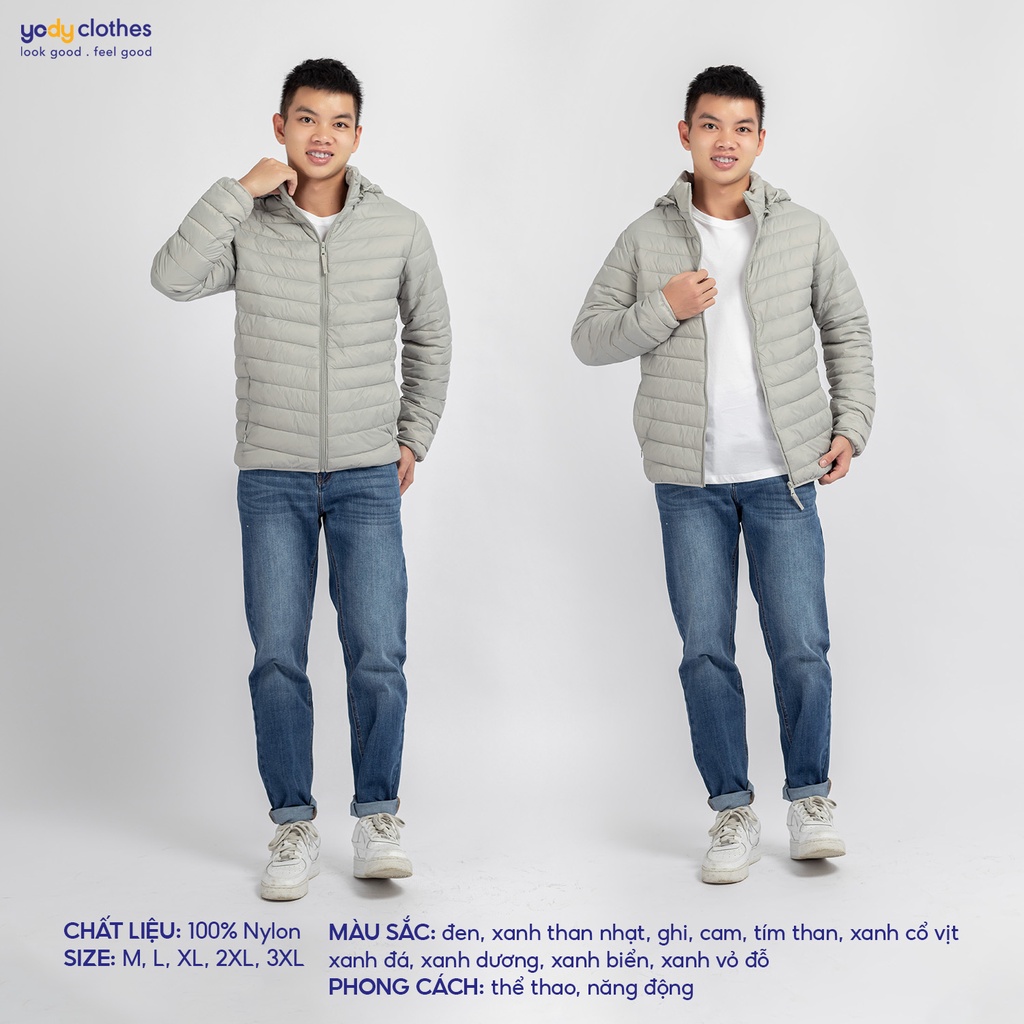 Áo phao nam có mũ 3S PLUS Siêu nhẹ Siêu ấm Siêu gọn Trượt nước PHM5017