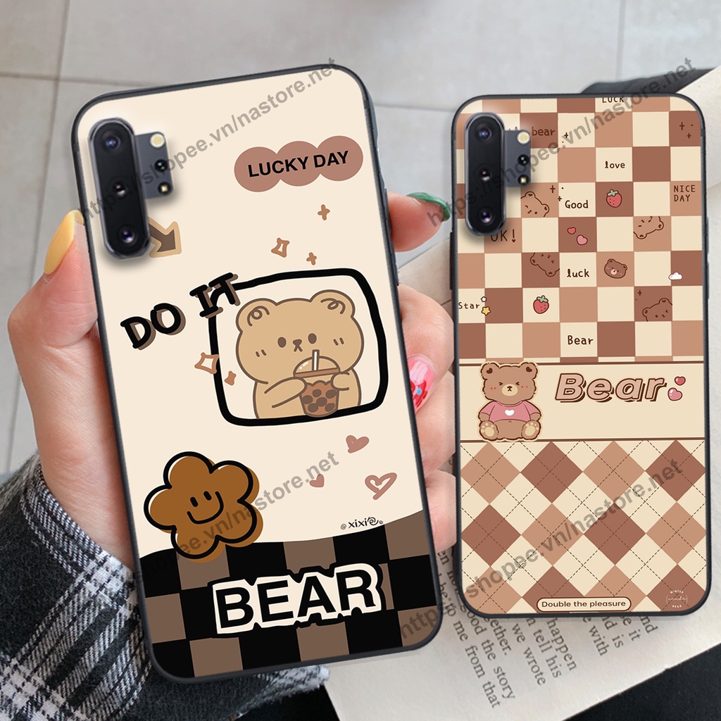 Ốp lưng Samsung Note 10 / Note 10 Plus / Note 10+ mẫu gấu hoạt hình mới nhất 2023 cute giá rẻ