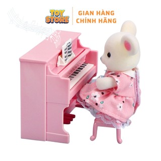 Bộ đồ chơi phụ kiện nhà thỏ nhà búp bê đàn piano hồng có nhạc hấp dẫn cho bé toystore FUDAER