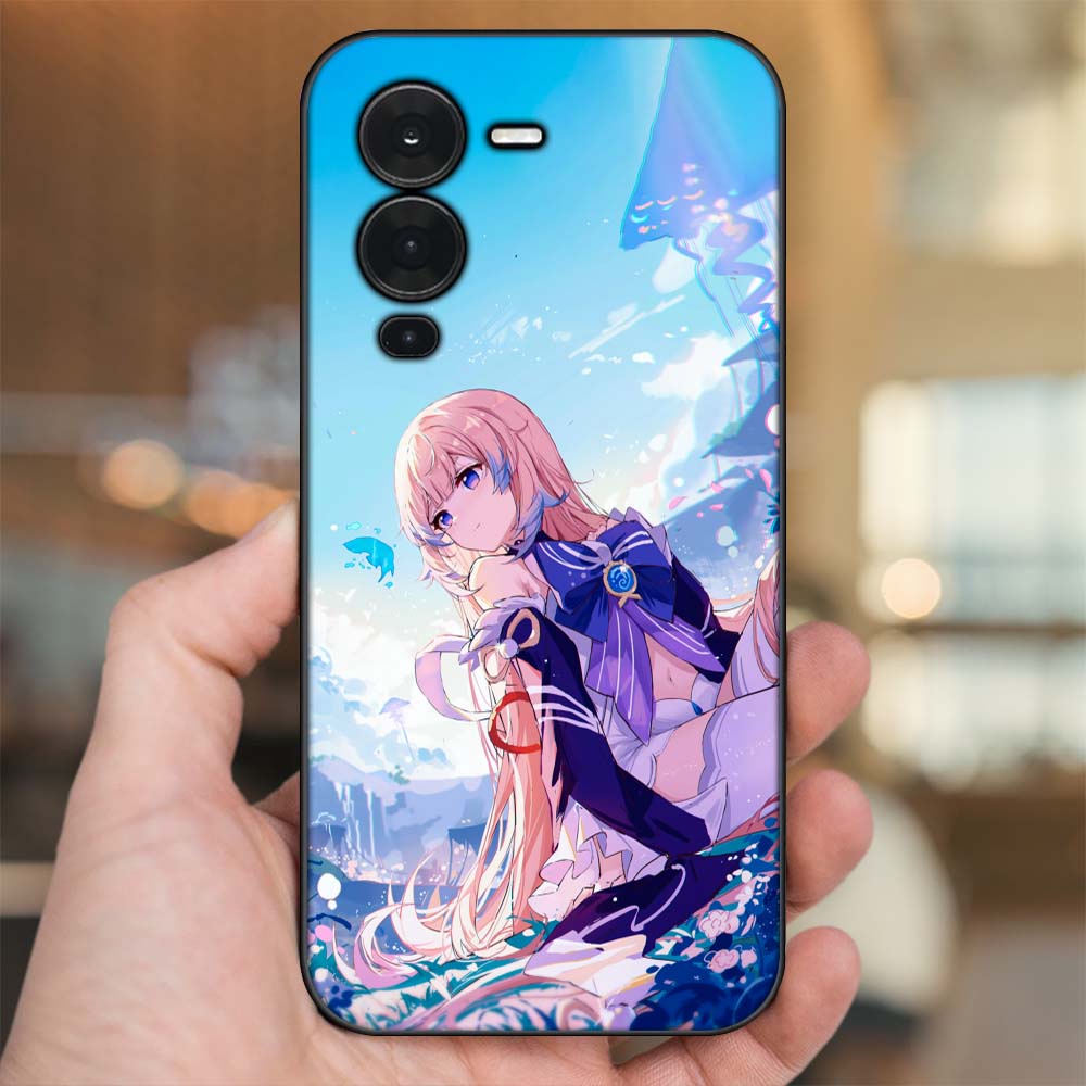 Ốp lưng Vivo V25 Pro viền đen in hình Sangonomiya Kokomi Genshin Impact