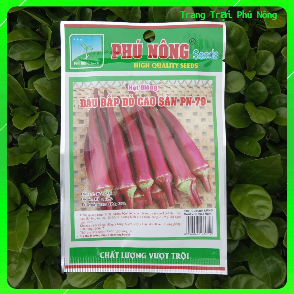 Hạt Giống Đậu Bắp Đỏ Cao Sản PN-79 Phú Nông- Gói 5g