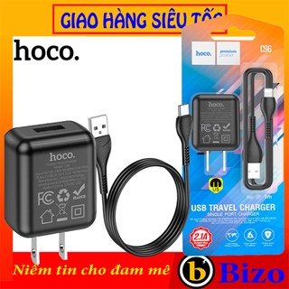 ✅chuyên sỉ buôn✅ bộ sạc nhanh hoco c96 dây sạc type c, micro, củ sạc nhanh 2,1a dùng cho 7/7p/8p/x/11 oppo, samsung,vivo