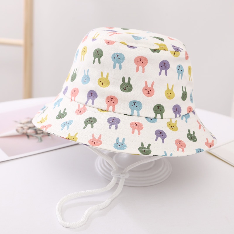 Mũ nón rộng vành chống nắng có lưới và quai buộc thời trang mùa hè sành điệu cho bé 1-4 tuổi