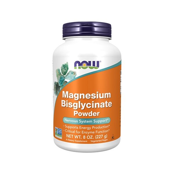 Bột NOW Magnesium Bisglycinate Chelate with TRAACS Powder, 8 oz (227g) nhập khẩu Mỹ - Gymstore