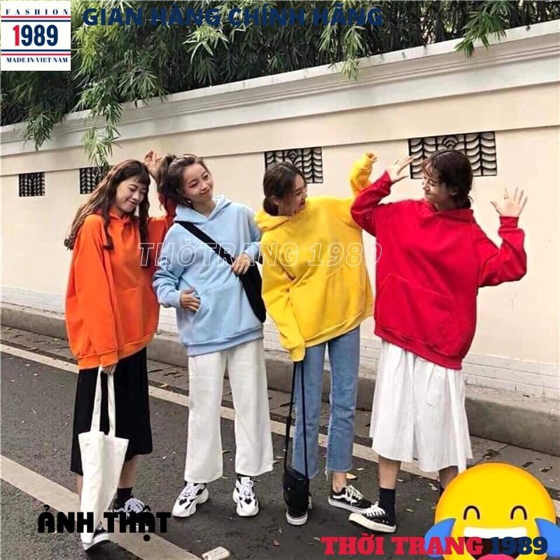 Áo nỉ nữ phom rộng dấu quần ,hoodie cực xinh ,áo thun nữ trơn 1 mầu -PHƯƠNG 1988 | BigBuy360 - bigbuy360.vn