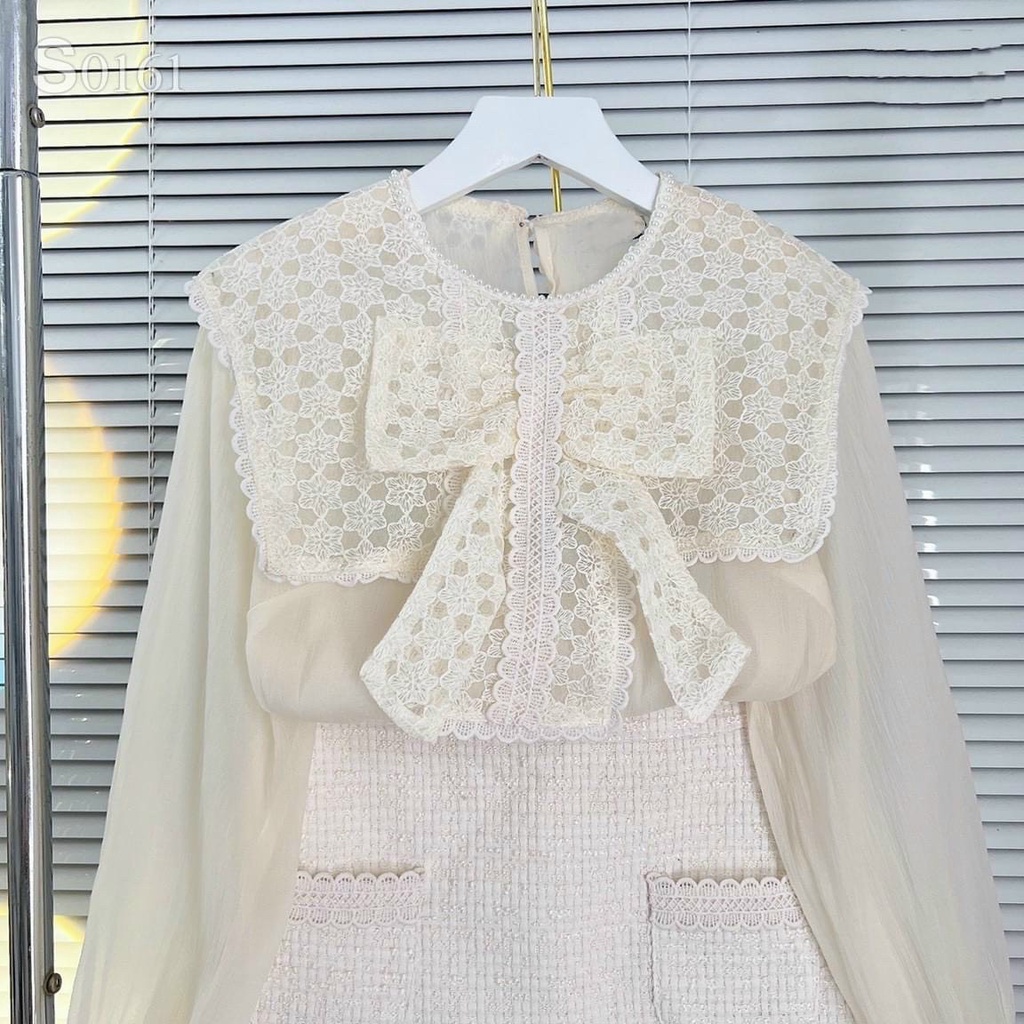 Áo Sơ Mi Nữ Thắt Nơ Hai Lớp Xịn Xò Áo Sơ Mi Kiểu Cổ Nơ Tiểu Thư Cá Tính 💖 Hàng Loại 1💖 - Áo sơ mi nữ kiểu Hàn Quốc bánh