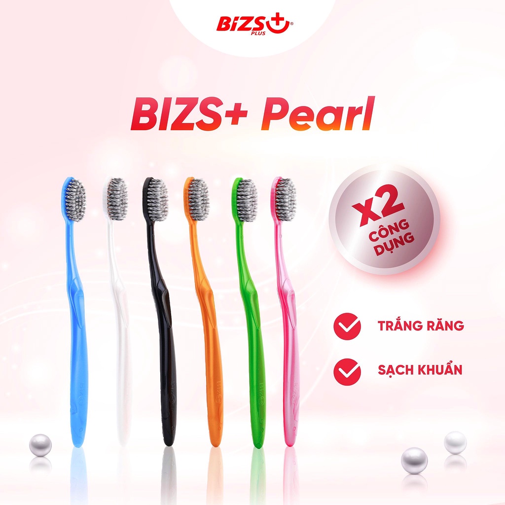Bàn chải đánh răng Bizs+ Carbon/Zenshine/Pearl Ngoc Trai siêu mềm chăm sóc răng miệng sạch trắng khỏe JIZOE BCH01