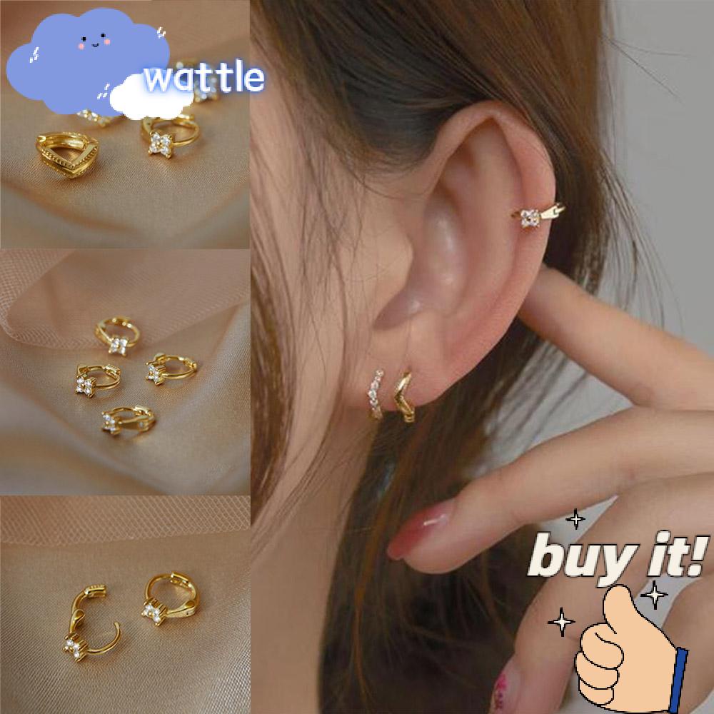 Khuyên Tai Vòng Nhỏ Lấp Lánh Thời Trang|Bông Tai Helix CZ Che Sụn