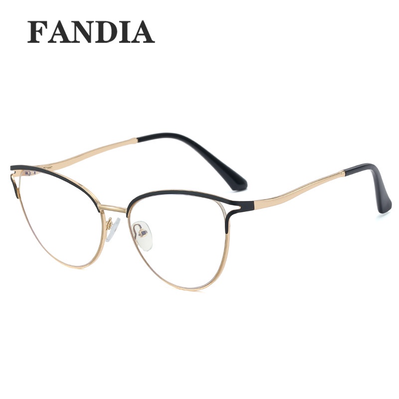 Kính Mát Gọng Kim Loại Chống Ánh Sáng Xanh Phong Cách Âu Mỹ Cho Nữ