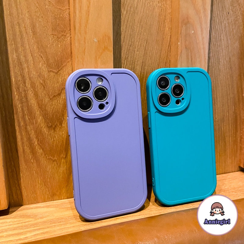 Ốp Điện Thoại TPU Dẻo Màu Tím Thiết Kế Đơn Giản Thời Trang Cho IPhone 11 7Plus 8Plus XR 14 13 12 Pro Max