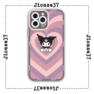 Ốp lưng iphone và samsung xiaomi oppo cạnh vuông Jicase Kuromi dễ thương 