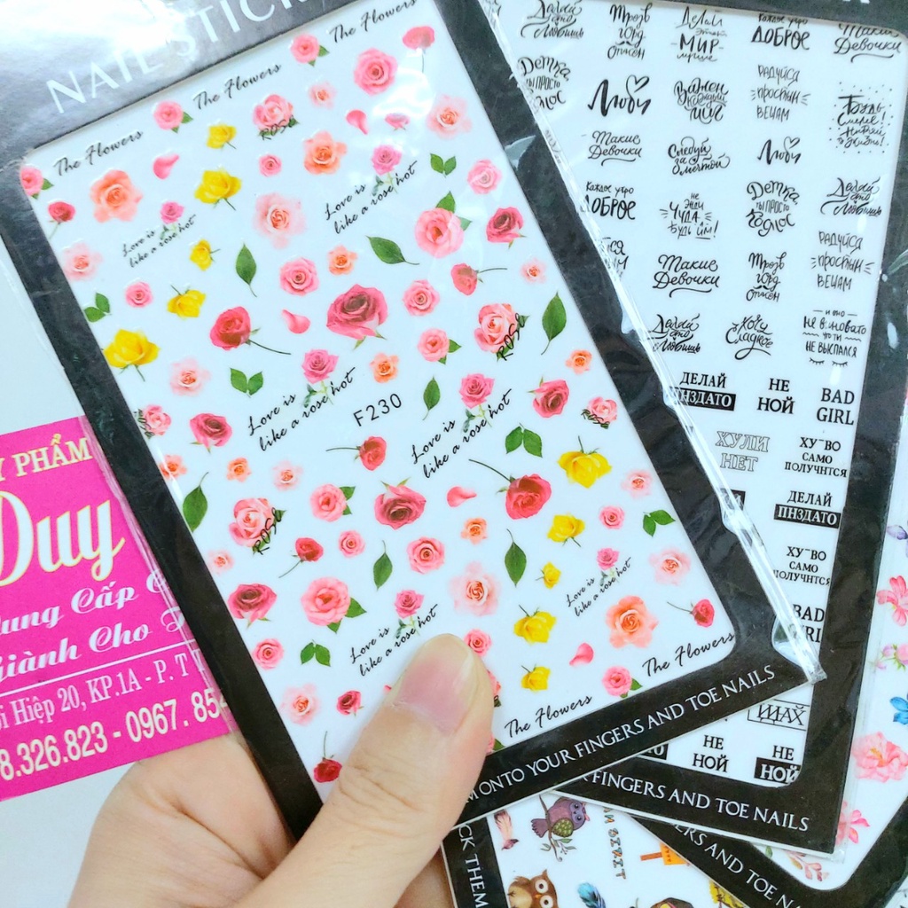 Sticker Dán Móng Nhiều Mẫu