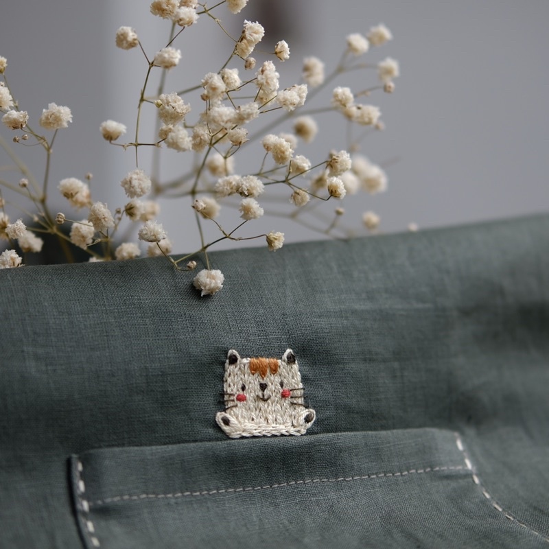 Túi tote thêu bé Mèo