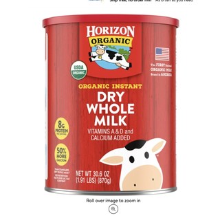 Sữa bột nguyên kem sấy khô horizon organic cho bé từ 1 tuổi trở lên 870g