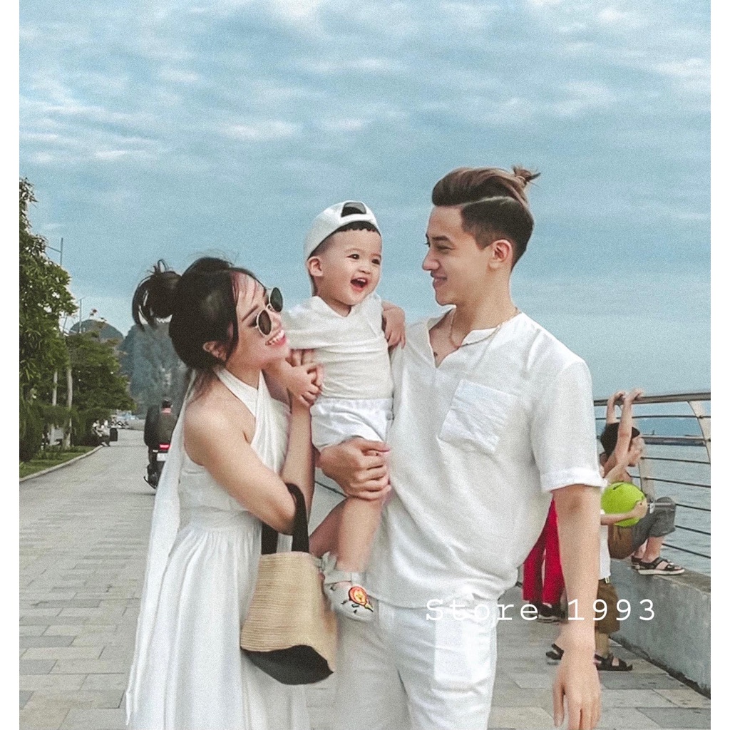 Set đồng phục gia đình du lịch - áo gia đình 3,4 người - đồng phục gia đình đi biển cao cấp