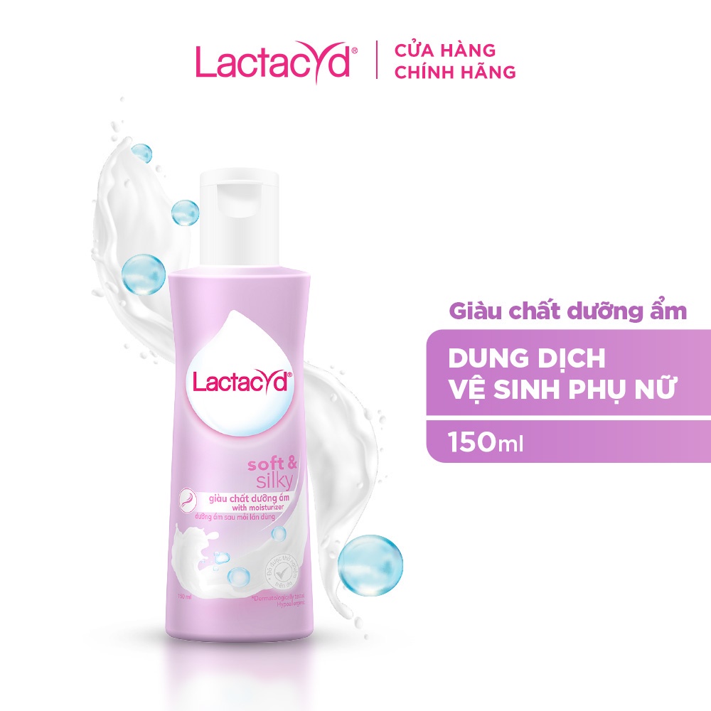 Dung Dịch Vệ Sinh Phụ nữ Lactacyd Soft & Silky Dưỡng Ẩm 150ml
