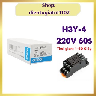 Rơ le 220V 60 giây, Relay thời Gian 220V 60S, H3Y-4, timer, relay omron
