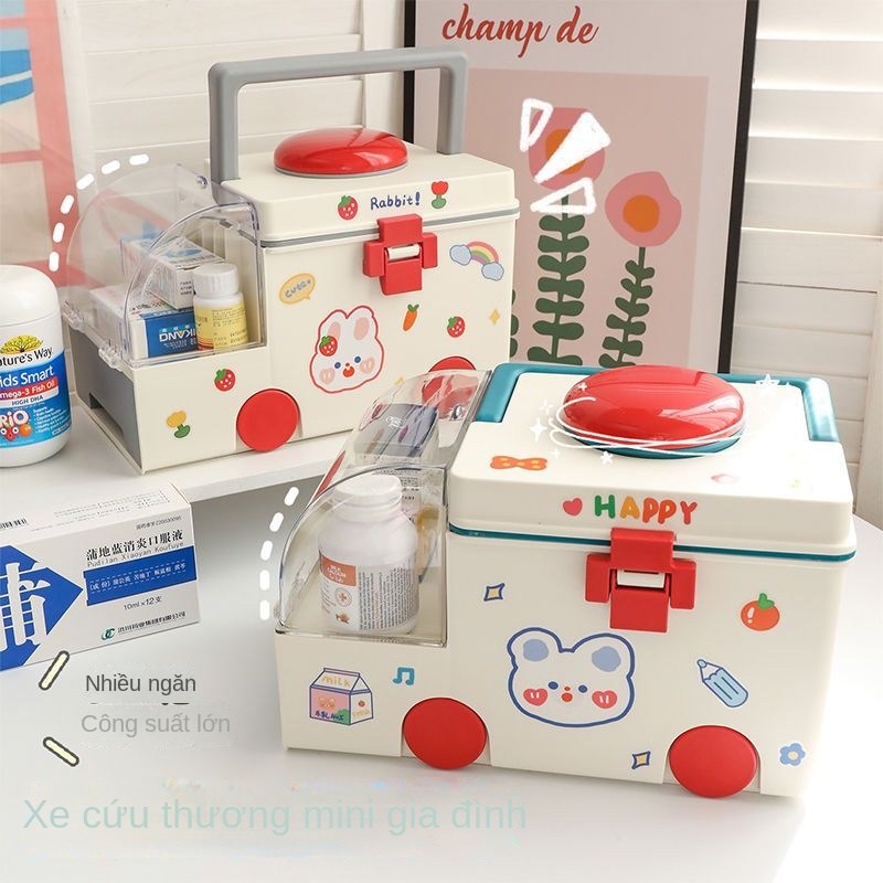 Hộp Đựng Thuốc Cỡ Lớn Thiết Kế Dễ Thương Tiện Dụng Cho Học Sinh