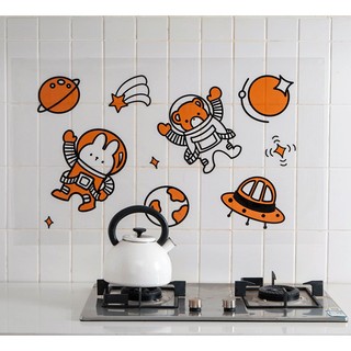 Decal dán bếp chống dầu mỡ có họa tiết, dễ dán