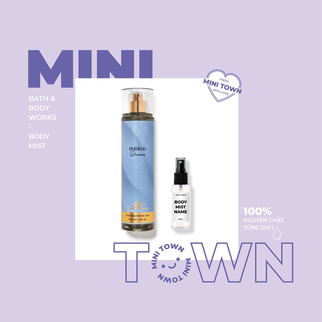 Indigo Dreams - Xịt Thơm Lưu Hương Toàn Thân Bath & Body Works Fine Fragrance Mist