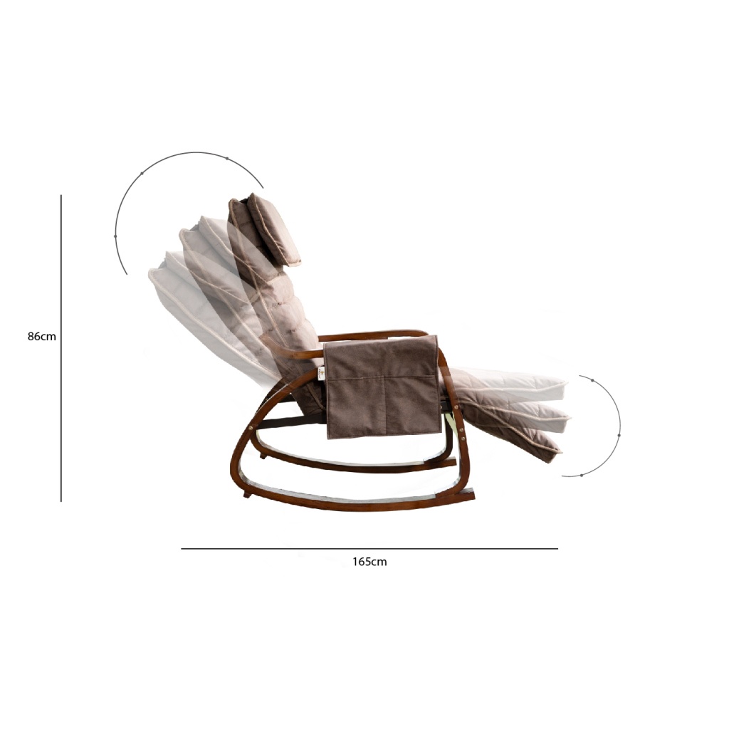 Ghế thư giãn | POANG ROCKING CHAIR | plywood óc chó/bạch dương | kẻ xanh | R67xS162xC86 cm