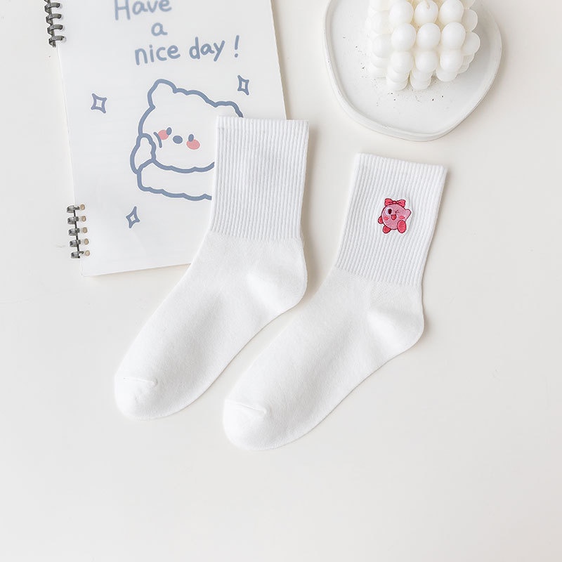 Vớ Cotton Cổ Vừa In Họa Tiết Hoạt Hình Cậu Bé Bút Chì Shin-Chan Dễ Phối Đồ Thời Trang Cho Nữ