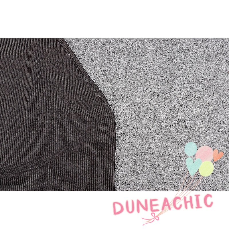 DUNEA Áo Liền Quần Hở Lưng Không Tay Màu Trơn Phong Cách Đường Phố Gợi Cảm