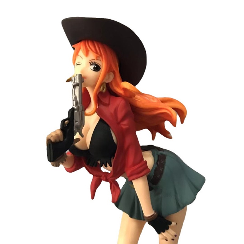 Mô Hình Nhân Vật Monkey.D.Luffy Cowboy Luffy Nami Trong Phim Hoạt Hình One Piece Bằng PVC