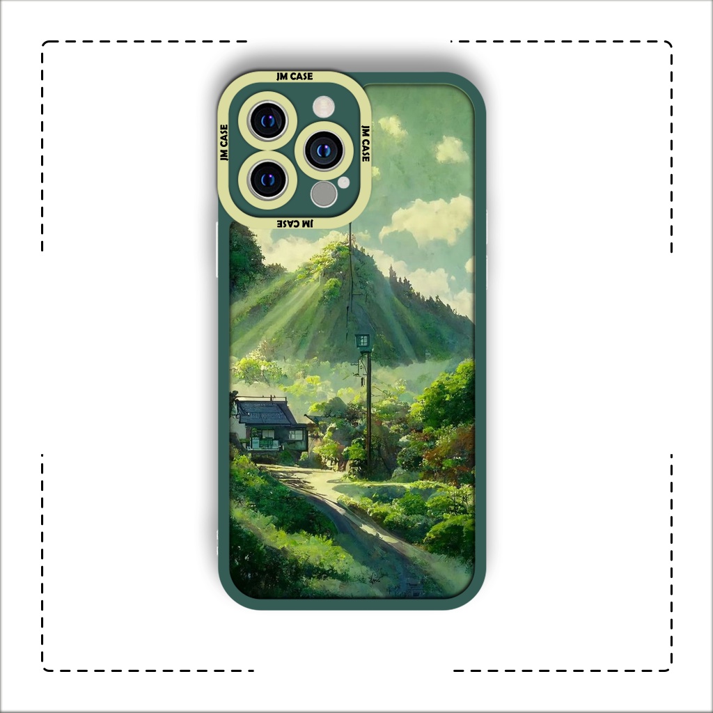 Ốp lưng iphone cạnh vuông JMCase Anime Manga Art Tranh Vẽ Đồng Quê /8plus/x/xs/11/12/pro/max/plus/promax