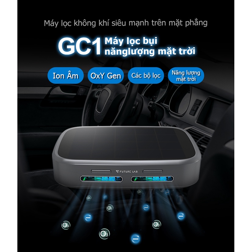【Future Lab.】Máy Lọc Không Khí, Lọc Bụi, Khử Mùi Ion Âm Năng Lượng Mặt Trời Cho Ô Tô & Phòng Ngủ GC1 Mini Air Purifier | BigBuy360 - bigbuy360.vn
