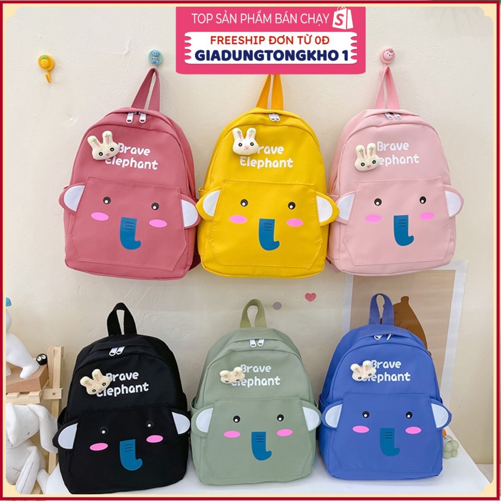 Balo đi học họa tiết voi hoạt hình sáng tạo dễ thương cho các bé Giá Rẻ