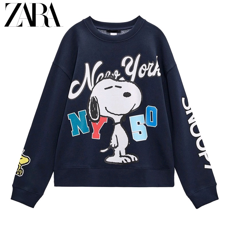 Zara Áo Nỉ In Họa Tiết Hoạt Hình Thời Trang Mùa Thu 5643850