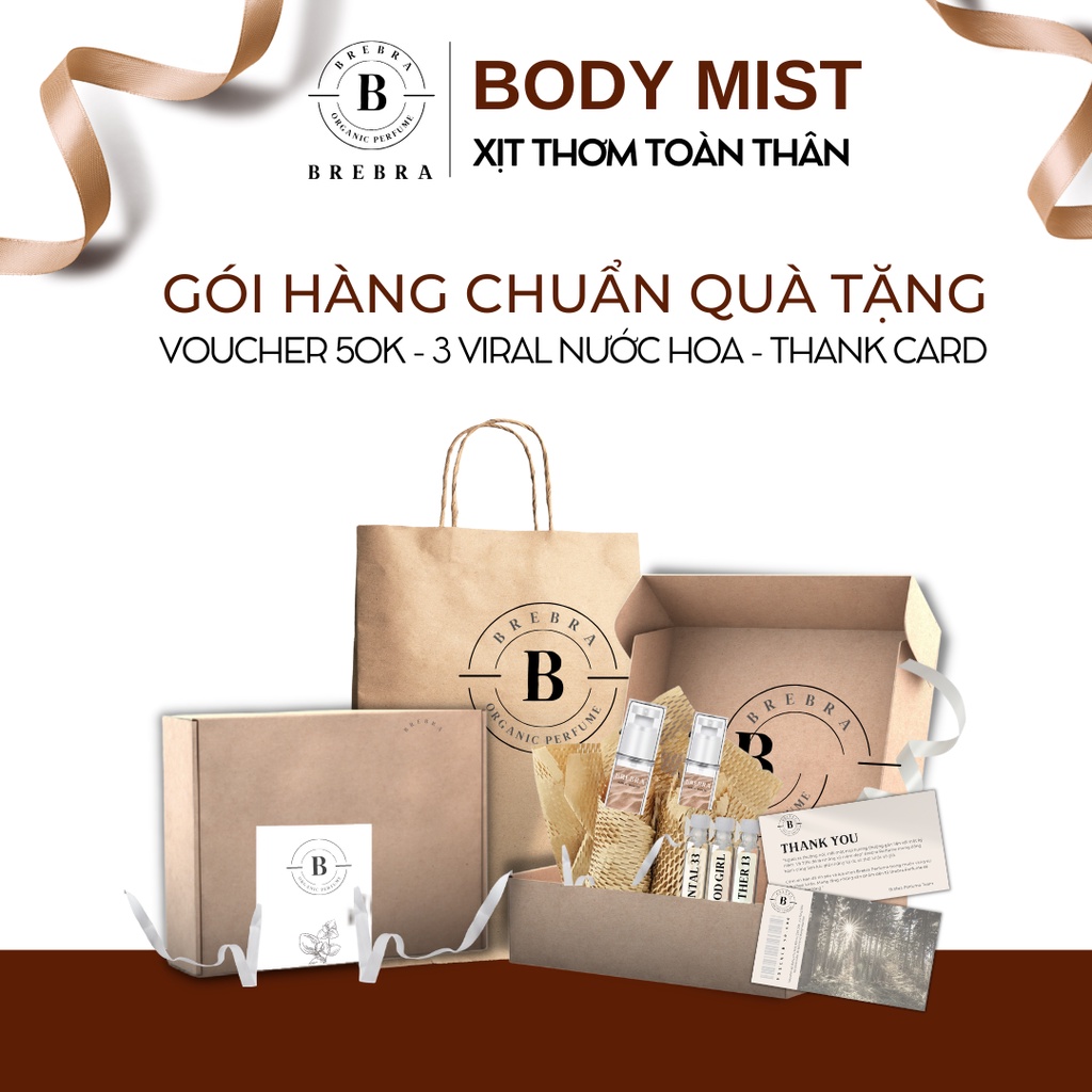 Another 13 - Body mist 50ml có nhũ lưu hương 5 tiếng 35 mùi hương lựa chọn, xịt thơm toàn thân Brebra chai nhỏ gọn
