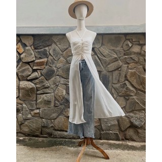 áo xẻ tà dio top