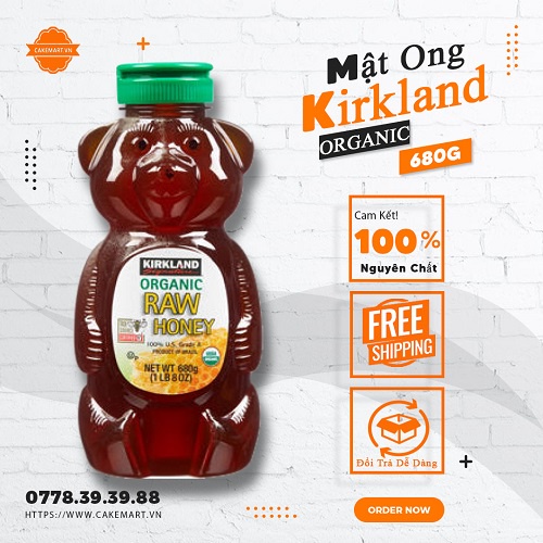 Mật ong nguyên chất Kirkland Honey Bear 680Gr