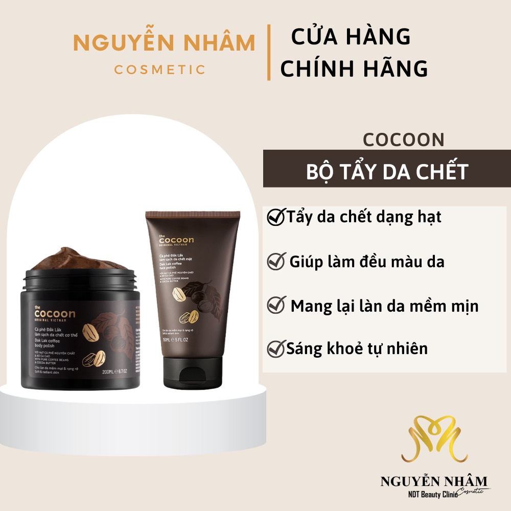 Bộ Cà Phê Đắk Lắk Làm Sạch Da Chết Cocoon