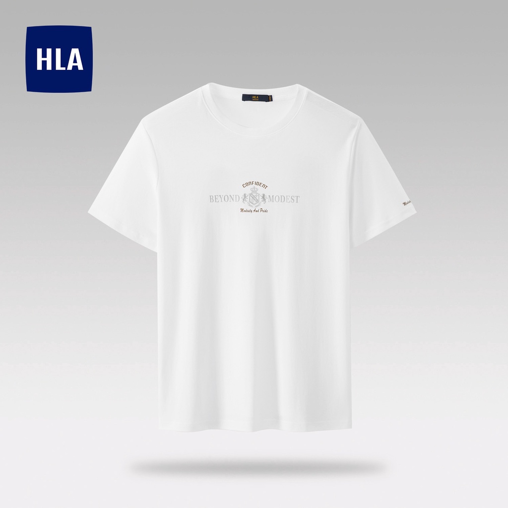  Áo Thun Nam Ngắn Tay In Chữ HLA Letter Printing Short Sleeve T-shirt