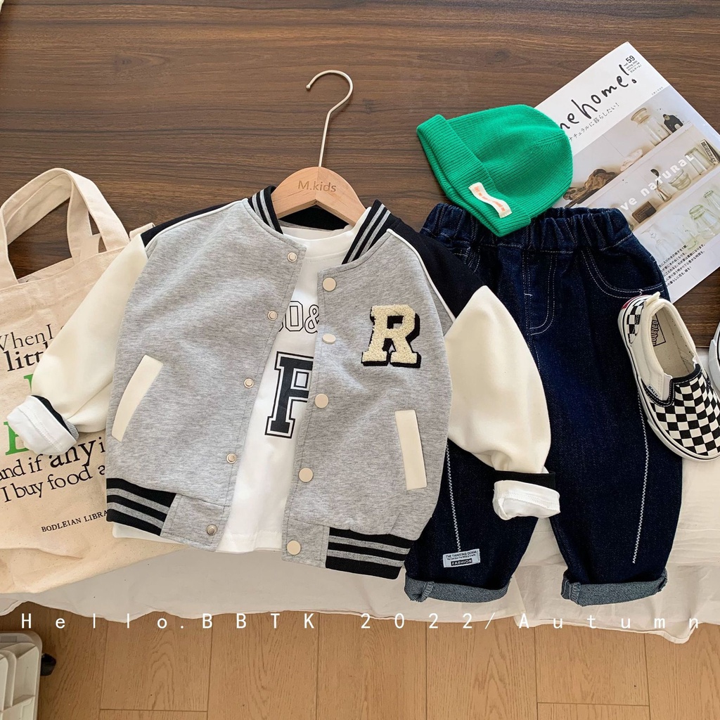 Áo Khoác Nỉ AR Áo Khoác Bomber Dày Dặn Mùa Đông Cho Bé Yêu Từ 8Kg Đến 32Kg Thời Trang Trẻ Em Tin Store