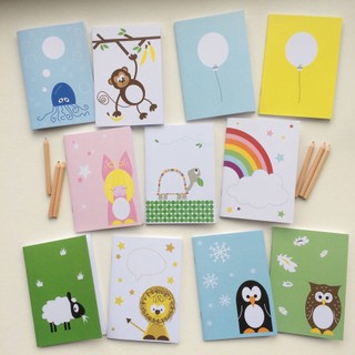 Combo 5 sổ tay sổ ghi chép mini hoạt hình cute
