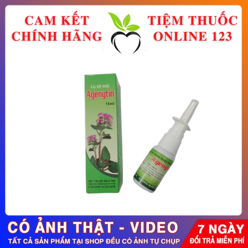 [ CHỤP THẬT CHÍNH HÃNG ] Dung dịch xịt mũi Agenytin - lọ 15ml
