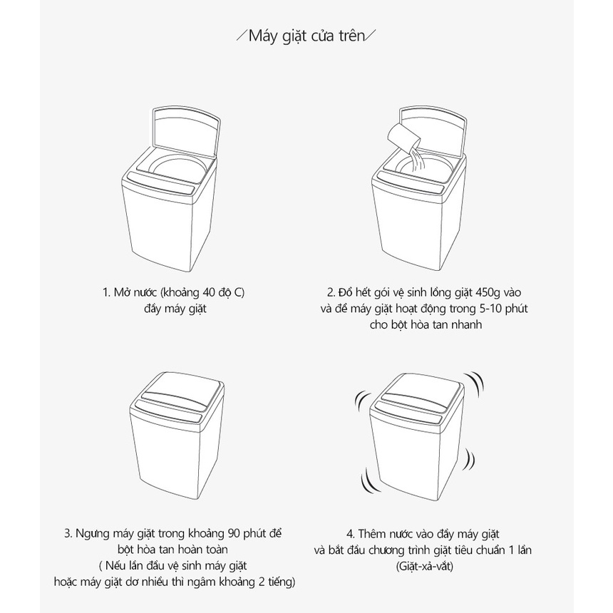 Bột tẩy vệ sinh lồng máy giặt Saengong Hàn Quốc gói 450g
