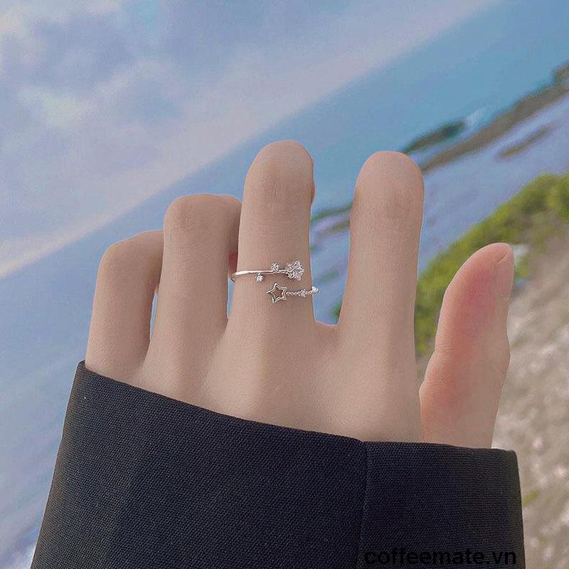 【coffeemate】⚡ Nhẫn Hình Bướm Đính Kim Cương S925 Thời Trang Cho Nữ